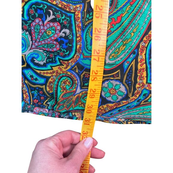 Vintage 90's California Miss Paisley Slip Dress With Spaghetti Straps Boho Style - Picture 4 of 9